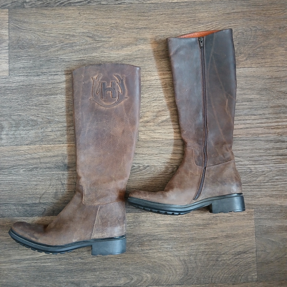 Hunter Leather Crest Riding Boots. Made in Itay - Picture 12 of 16